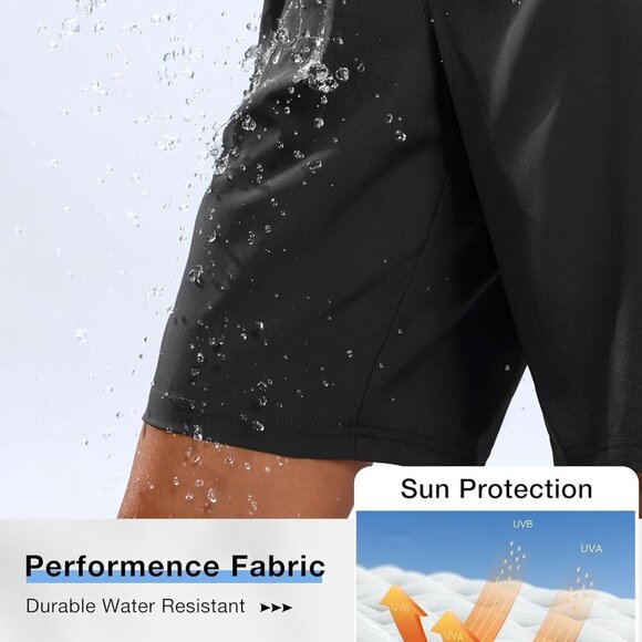 Brand New Women's Lightweight Quick Dry Hiking Shorts with 3 Zipper Pockets, 7'' - Picture 5 of 7